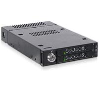 Icy Dock ToughArmor MB834M2K-B Rack móvil, Carcasa de Rack de Metal para 2 x SSD PCIe 4.0 NVMe M.2, a través de miniSAS HD SFF-8643, se Adapta a SSD PCIe M.2 NVMe de 30 mm a 110 mm en bahía de 3,5"