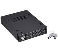 Icy Dock ToughArmor MB992SK-B Rack móvil, Robusto gabinete de Rack metálico Intercambiable en Caliente para 2 x SSD o 2.5" SATA/SAS HDD en una bahía de 3.5"