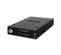 ICY DOCK ToughArmor MB992SKR-B Rack móvil, Robusto gabinete de Rack metálico para 2 x SSD o 2.5" SATA HDD en 1 bahía de 3.5 con Sistema Raid Integrado, Raid 0/1 / Big / JBOD