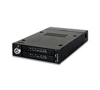 ICY DOCK ToughArmor MB992SKR-B Rack móvil, Robusto gabinete de Rack metálico para 2 x SSD o 2.5" SATA HDD en 1 bahía de 3.5 con Sistema Raid Integrado, Raid 0/1 / Big / JBOD
