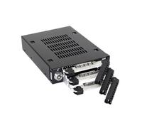 ICY DOCK ToughArmor MB993SK-B Rack móvil, Robusto gabinete de Rack metálico Intercambiable en Caliente para 3 x SSD o 2.5" SATA/SAS HDD en 3.5" Bay