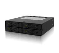 Icy Dock ToughArmor MB994SP-4S Caja de backplane, Rack móvil, Caja de Rack Metal Hot Swap para 4 x SSD o HDD 2.5" SAS & SATA In 1 bahía de 5.25"