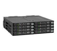 ICY DOCK ToughArmor MB998SP-B Caja de Placa Posterior, Rack móvil Resistente, Caja de Rack Totalmente metálica Hot Swap para 8 SSD o HDD SATA/SAS de 2,5" en 1 bahía de 5,25"