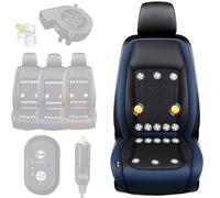 Icy Seat Car Cooling Cushion, IcySeat Cooling Car Seat Cover with 3-Speed 24/20/16/12 Fan & 6-Mode Massage, Cars Seats Cooler Pad, Automatic Start-Stop, for Cars, SUV, Truck (Blue,16 Fan Board)
