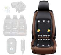Icy Seat Car Cooling Cushion, IcySeat Cooling Car Seat Cover with 3-Speed 24/20/16/12 Fan & 6-Mode Massage, Cars Seats Cooler Pad, Automatic Start-Stop, for Cars, SUV, Truck (Coffee,16 Fan Board)
