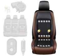 Icy Seat Car Cooling Cushion, IcySeat Cooling Car Seat Cover with 3-Speed 24/20/16/12 Fan & 6-Mode Massage, Cars Seats Cooler Pad, Automatic Start-Stop, for Cars, SUV, Truck (Coffee,20 Fan Board)