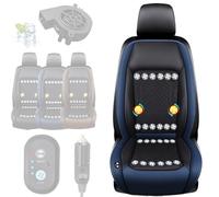 Icy Seat Car Cooling Cushion, IcySeat Cooling Car Seat Cover with 3-Speed 24/20/16/12 Fan & 6-Mode Massage, Cars Seats Cooler Pad, Automatic Start-Stop, for Cars, SUV, Truck (Blue,24 Fan Board)