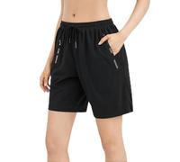 Icy Shorts for Women Over 50, Unisex Ice Silk Stretch Quick-Dry Casual Shorts (Black,XXL)
