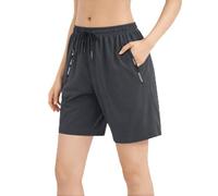 Icy Shorts for Women Over 50, Unisex Ice Silk Stretch Quick-Dry Casual Shorts (Gray,XXL)