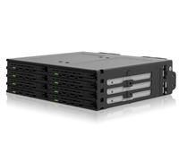 ICY DOCK ExpressCage MB038SP-B - Caja de Disco Duro y SSD (8 Unidades, 2,5 Pulgadas, SATA/SAS, con bandejas sin Tornillos en bahía de 5,25")