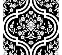 ICYEHAO Papel Pintado Blanco y Negro Flores,44 x 500cm Papel de Pared Damasco Blanco y Negro Flores Hojas Plantas Vinilo Adhesivo para Muebles,Armarios,Libreria,Sala de Estar, Dormitorio,Cocina