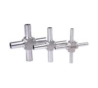 ICYJRFHLTF 6 8 10 12 mm 1/4 3/8 1/2 3/4 Inch Auto Weld Cross 4 Ways Pipe Fitting 316L Stainless Steel BA Grade(11)