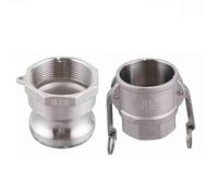 ICYJRFHLTF D+A One Set of Camlock Fitting 304 Stainless Steel Connector Quick Release Coupler 1/2" 3/4" 1” 1-1/4"1-1/2"(1/2")