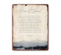 ICYJRFHLTF Metal Sign Deuteronomy 6 4 7 Scripture Art for Home Bible Study Room Wall Decor 8 X 12 inch