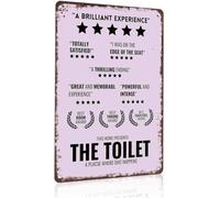 ICYJRFHLTF Retro Bathroom Metal Sign 5 Star Toilet Humorous for Garage Man Cave Pub Club Wall-Art Plaque 8 X 12 in