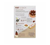 ICYJRFHLTF The Dietary Fats Poster, Comprehensive Guide to Fats in Foods Chart for Cooking School, Home Kitchen Decor Framed,12x18inch(30x45cm)