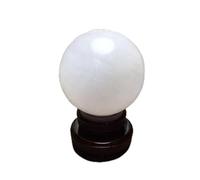 ICYJRFHLTF White Calcite Sphere Ornament Gift Crystal Ball Magic Lucky for Feng Shui, Divination, Home Office Decor,16cm/6.3in