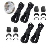 Icyowls 2 pares 1,5mm cordones finos de repuesto para zapatillas deportivas, senderismo, running, tenis, patines, con sistema de cierre rápido, cierres de cordón & clips de cable, longitud 137cm
