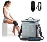 ICYTHRP Máquina de terapia de frío con temporizador programable, máquina de hielo portátil para rodilla después de la cirugía, sistema de recuperación de reemplazo de rodilla para alivio del dolor con