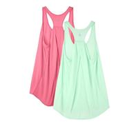 icyzone Camiseta deportiva sin mangas para yoga, camiseta de tirantes para mujer, espalda cruzada, para correr, fitness, pack de 2, S