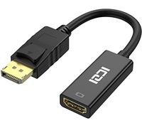 ICZI Adaptador DP a HDMI 4K (Macho a Hembra Chapado en Oro) con Conectores para la conexión Entre el Puerto de Pantalla, HD TV, proyector con Pantalla HDMI de Escritorio y portátil 4K