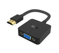 ICZI Adaptador HDMI a VGA, Conversor hdmi vga 1080P de Aluminio/Cable de Nylon/Contacto Chapado en Oro para Conectar Computadoras a Monitor Pantalla Proyector HDTV etc, Plateado