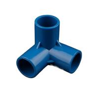 ID 40mm 50mm conector de tubería de PVC juntas estéreo de 3 vías conector tridimensional tubería de agua juntas 3D DIY(Azul,50mm)