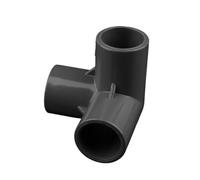 ID 40mm 50mm conector de tubería de PVC juntas estéreo de 3 vías conector tridimensional tubería de agua juntas 3D DIY(Grey,40mm)