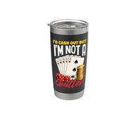 Id Cash Out No Un Quitter Poker Dice Cards Casino Vaso térmico de acero inoxidable de doble pared