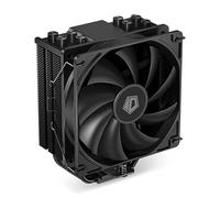 ID-COOLING Enfriador de CPU negro SE-214-XT, diseño totalmente negro, 4 tubos de calor de contacto directo, ventilador PWM de 120 mm, sin interferencias con RAM, TDP 180W, funciona con enchufes Intel