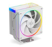 ID-COOLING FROZN A410 ARGB WHITE - Enfriador de CPU de aire blanco de 6 pulgadas de altura con iluminación ARGB, tubos de calor de 4 x 6 mm, ventilador FDB de 120 x 120 x 25 mm, TDP 220 W, Intel