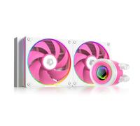 ID-COOLING FX240 INF Pink Edition - Enfriador líquido de CPU de 240 mm, enfriador AIO con efecto espejo infinito ARGB, ventiladores en cadena de margarita de 2 x 120 mm, funcionamiento bajo ruido,