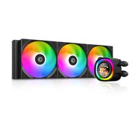 ID-COOLING FX360 LCD Premium - Enfriador líquido AIO de 360 mm para CPU con pantalla LCD a todo color de 1,48", 350 W TDP, compatible con Intel LGA1851/1700 y AMD AM5/AM4