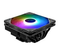 ID-COOLING IS-55 ARGB - Enfriador de CPU de perfil bajo de 57 mm de altura, enfriador de aire ARGB 5 tubos de calor de 120 x 120 x 15 mm, ventilador delgado para Intel LGA1700/115X/1200; AMD AM4/AM5