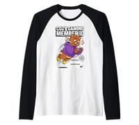 ID de Miembro de Cozy Gaming Club Bear Camiseta Manga Raglan