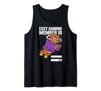 ID de Miembro de Cozy Gaming Club Bear Camiseta sin Mangas