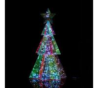 ID FOR YOU - Árbol de Navidad Luminoso LED Holograma de 37 cm - Árbol Moderno para Interior y Exterior - Decoración navideña innovadora - BSDC218-37 cm