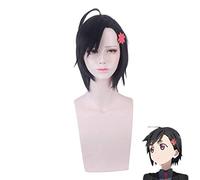 ID: INVADED Koharu Hondomachi Mujer Peluca corta negra Disfraz de Cosplay Pelucas de fiesta de pelo sintético resistente al calor PL-256