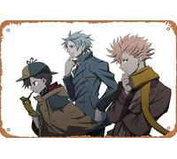 Id:invaded, Tamotsu Fukuda, Akihito Narihisago, Miyo Hijiriido, póster de anime para decoración de pared del hogar, letrero de metal retro de estaño de 20 x 30 cm