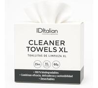 ID Italian Design Clean Towels XL - Toallitas Faciales Desechables Biodegradables - Toallas Higiénicas, Suaves y Resistentes, Sin Pelusa - 25 Unidades