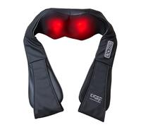 ID Italian Design - Masajeador Profesional de Cuello y Cervicales Shiatsu PRO - 8 Nódulos Rotatorios con 3 Velocidades y Selector de Calor por Infrarrojos - Potencia 34W y Adaptador para Coche 12V