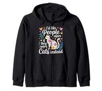 I'D Like People More If They were Cats Instead - Sudadera con Capucha
