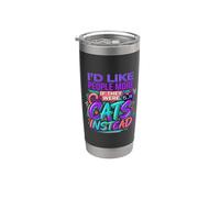 I'd Like People More If They Were Cats Instead |- Vaso térmico de acero inoxidable de doble pared