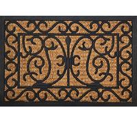 ID Mat Cuba 4060 - Felpudo Rectangular de Fibra Coco/Caucho Natural, 60 x 40 x 1 cm, Color Beige