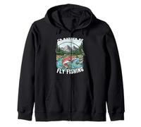 I'D Rather Be Fly Fishing Trout Mountains River Outdoors Sudadera con Capucha