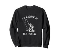 I'D Rather Be Fly Fishing - Trucha rústica Envejecida Sudadera
