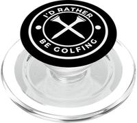 'I'D Rather Be Golfing' Funny Golf tee with Crossed Tees PopSockets PopGrip para MagSafe