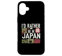 I'D Rather Be In Japan Bandera Japonesa Memes Divertidos Japón Carcasa para iPhone 16 Plus