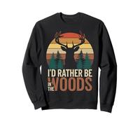 I'D Rather Be In The Woods Funny Camping Hiking Outdoors Sudadera