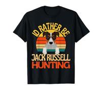 ID Rather Be Jack Russell Caza Lindo Jack Russell Perro Camiseta